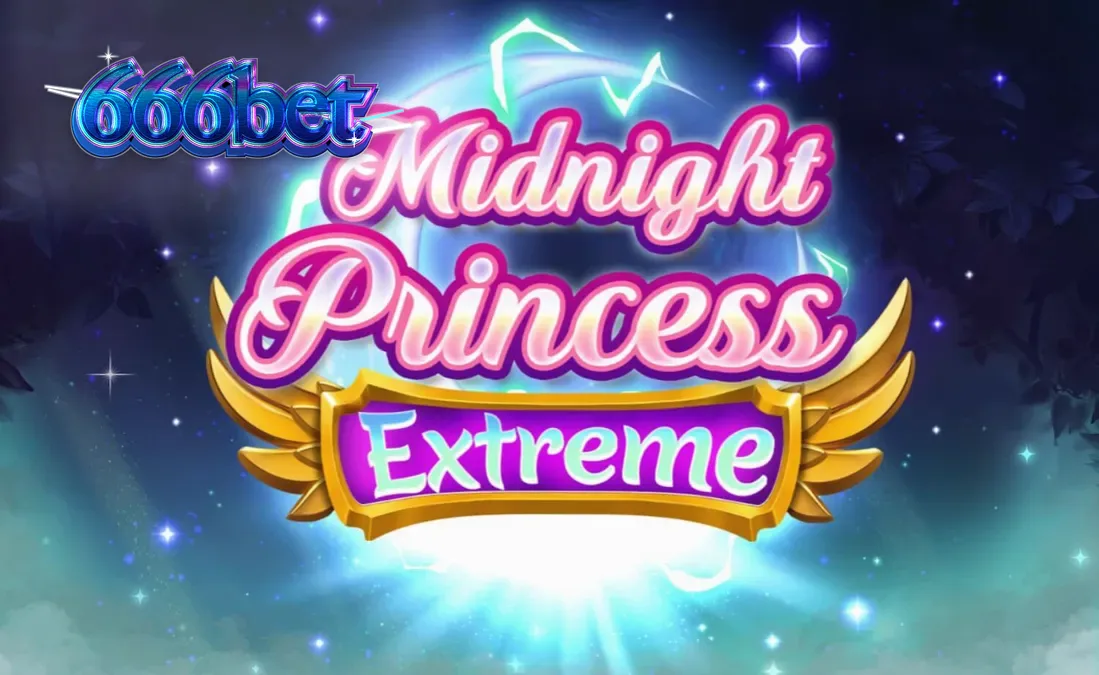 Três guerreiras anime em um fundo cósmico brilhante no slot Midnight Princess Extreme